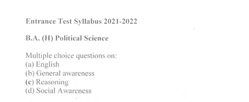jamia-ba-political-science-entrance-syllabus