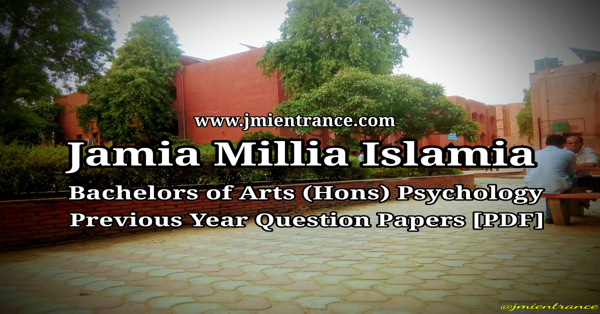 jamia-ba-psychology-last-10-years-entrance-question-papers