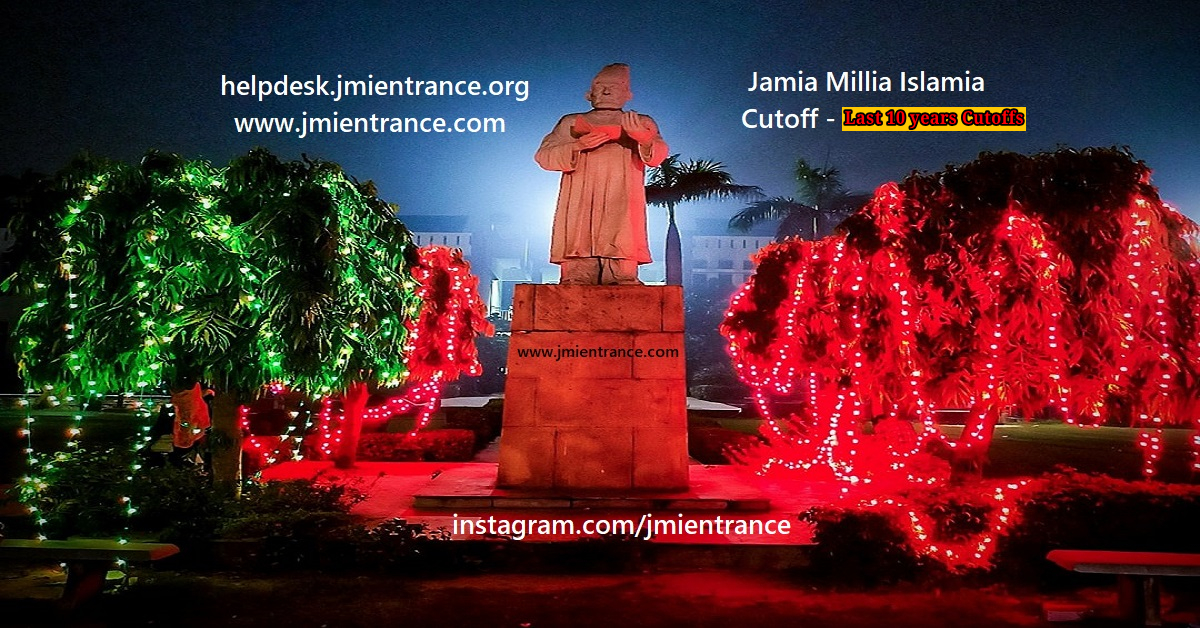 jamia cutoff for bachelors and pg courses